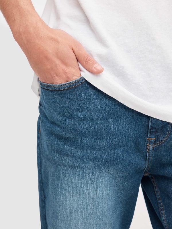 In Side Bermudas Denim Slim