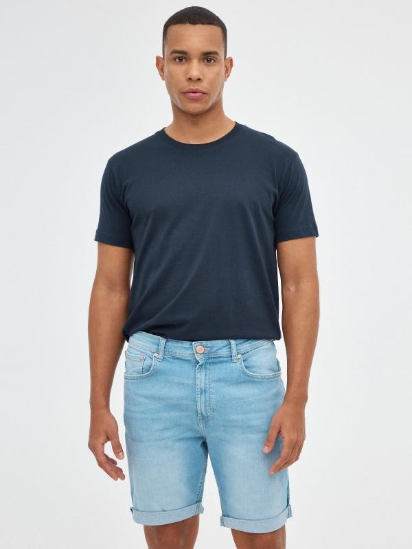 In side Bermudas Denim Slim