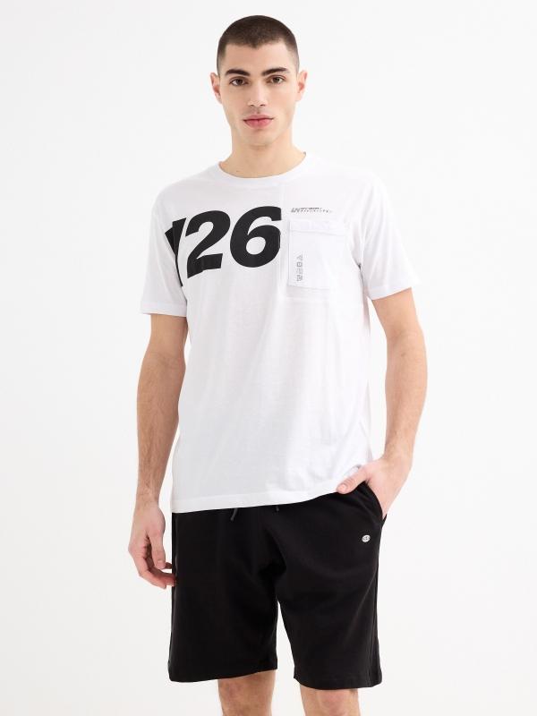 In side Bermudas Jogger Felpa negro