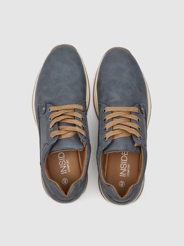 In Side Blucher Running Azul