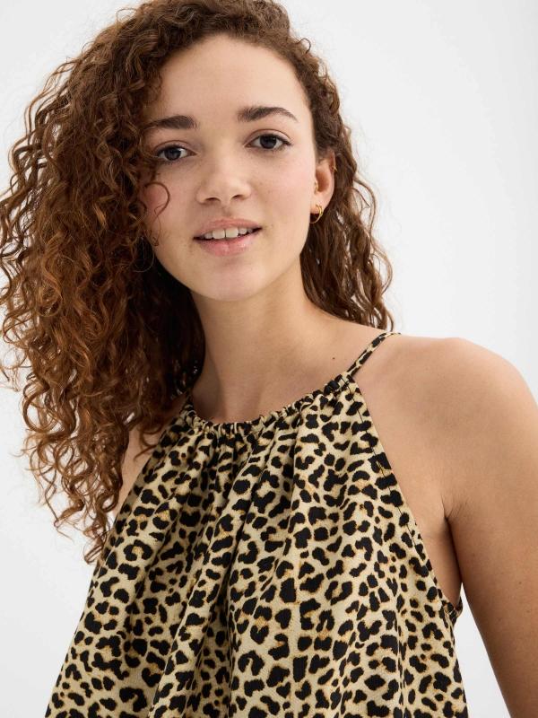 In Side Blusa Animal Print