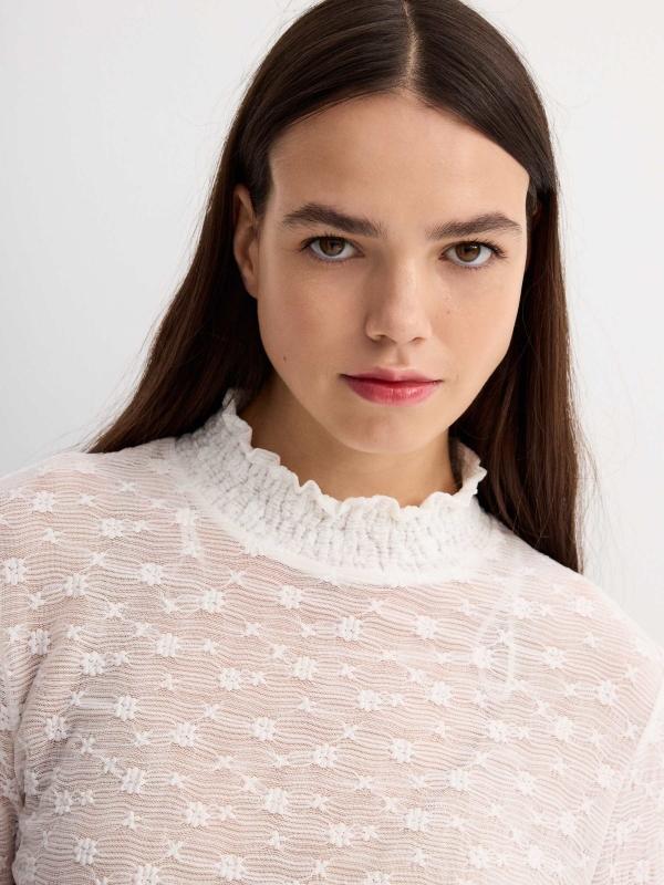 In Side Blusa De Gomas Mini Print