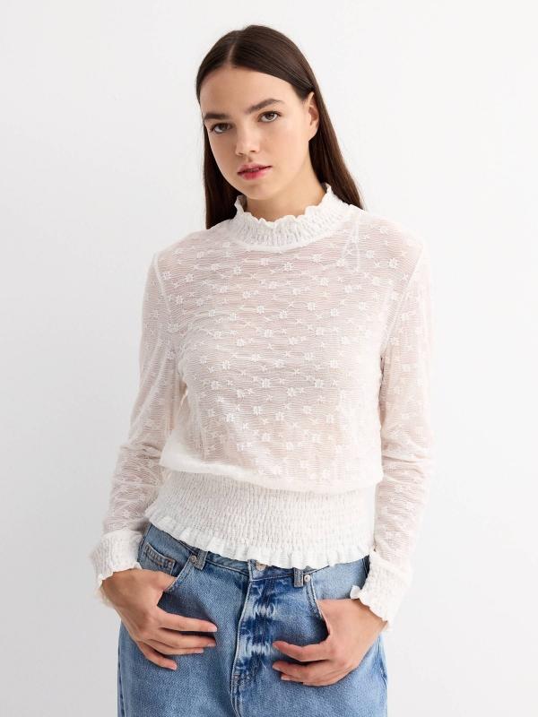 In side Blusa de gomas mini print