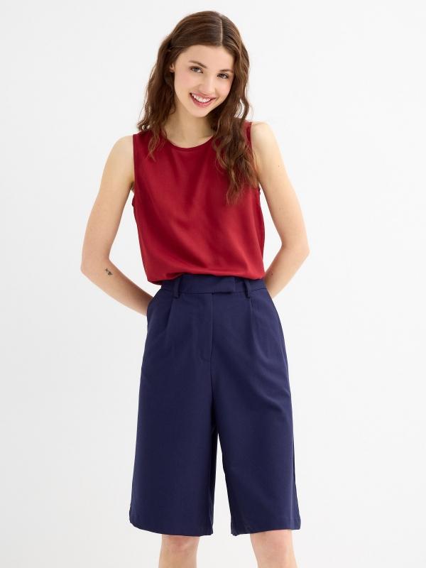 In side Blusa sin mangas teja