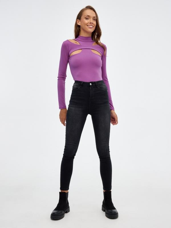 In Side Body Cut Out Con Fruncido