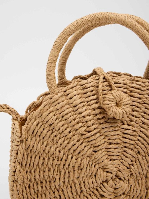 In Side Bolso Bandolera Redondo Rafia