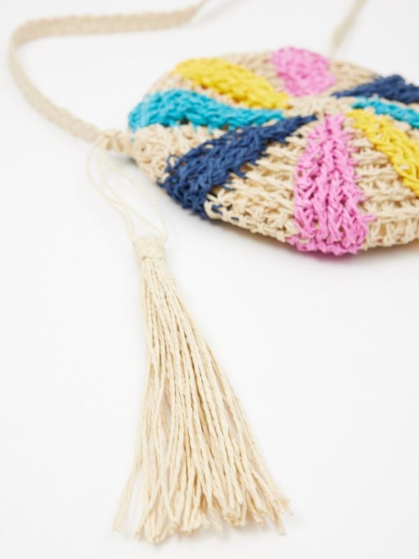 In Side Bolso De Fibra Colores