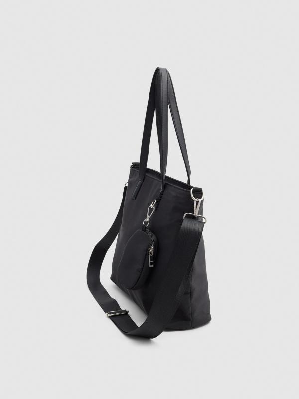 In Side Bolso Shopper Nailon Negro
