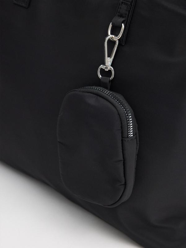 In Side Bolso Shopper Nailon Negro