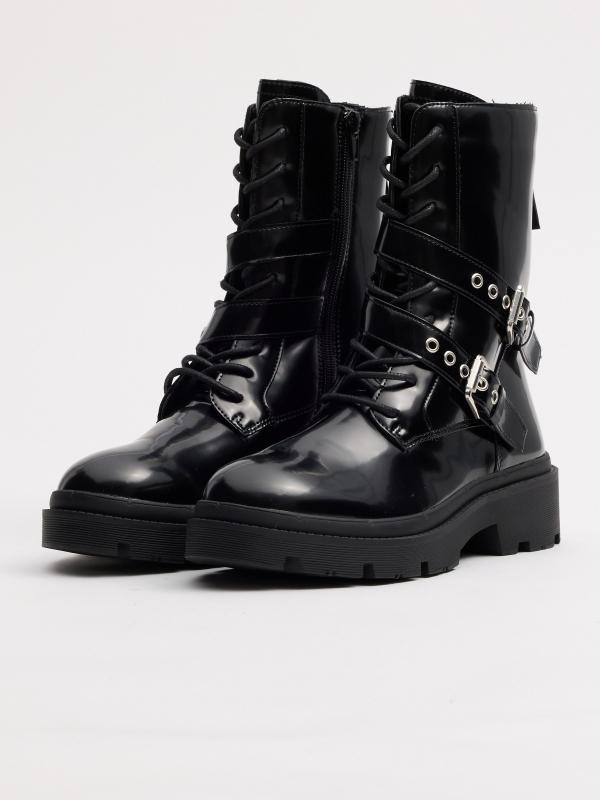 In Side Botas Hebillas Moda