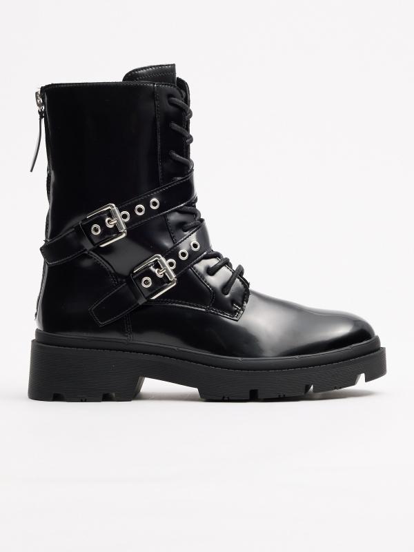 In Side Botas Hebillas Moda