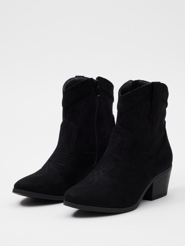 In Side Botin Cowboy Negro