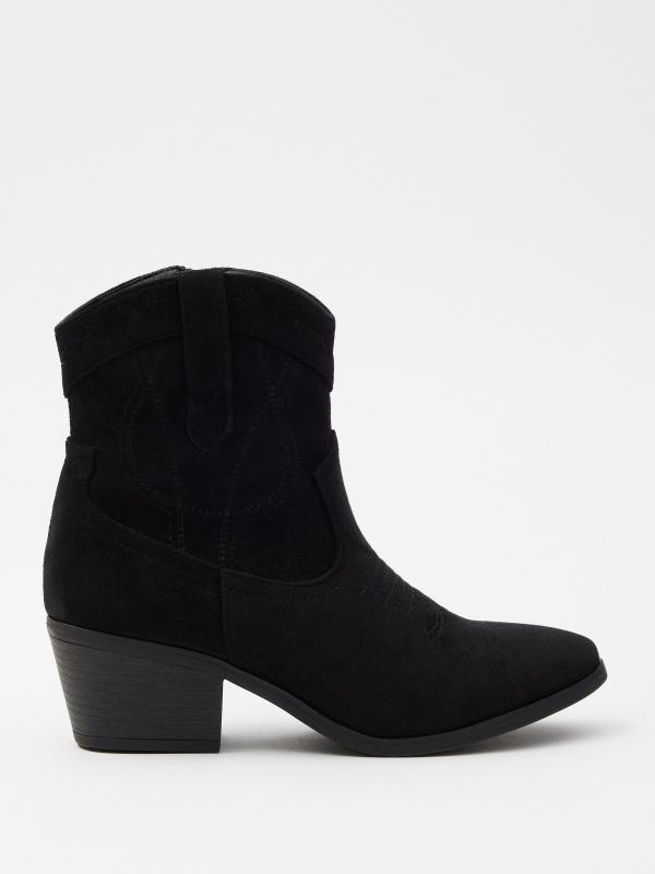 In Side Botin Cowboy Negro