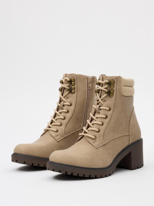 In Side Botines Con Cuello De Polipiel