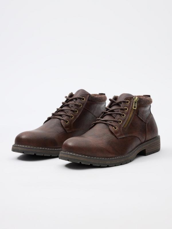 In Side Botines De Cuello Combinados