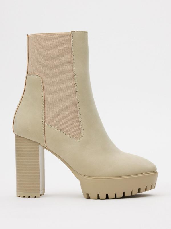 In side Botines de polipiel con elásticos