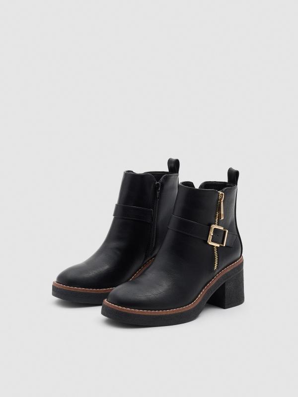 In Side Botines De Tacón Con Cremallera