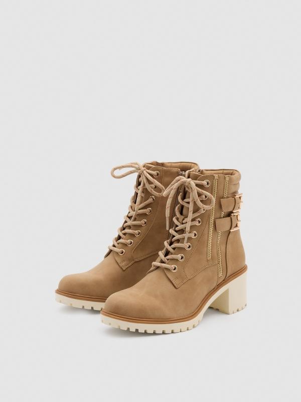 In Side Botines Doble Cremallera