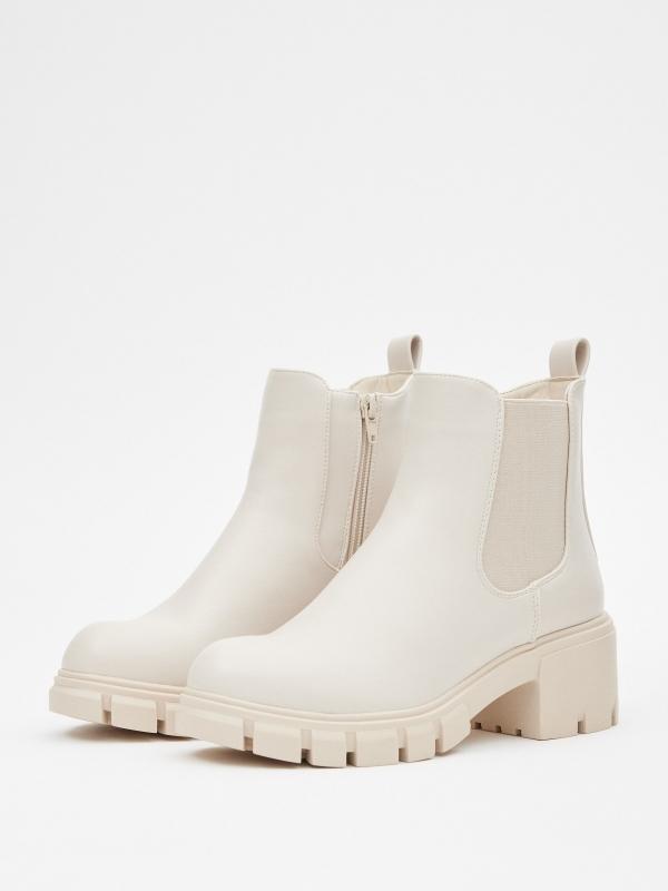 In Side Botines Polipiel Con Elasticos