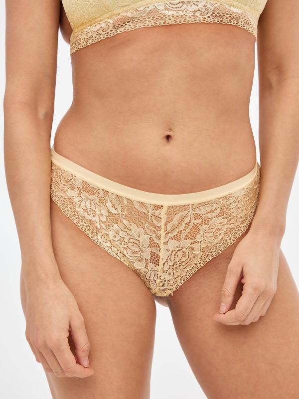 In Side Braguita Brasileña Amarillo Encaje