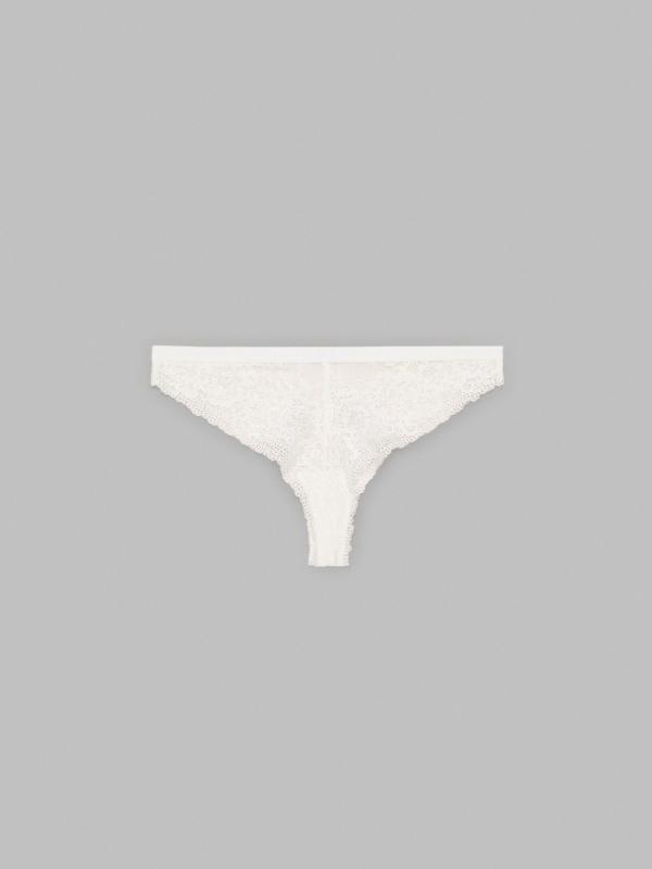 In Side Braguita Brasileña Encaje Blanco