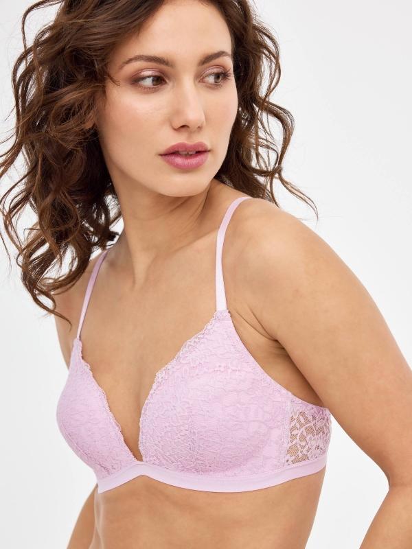 In Side Braguita Brasileña Rosa Encaje