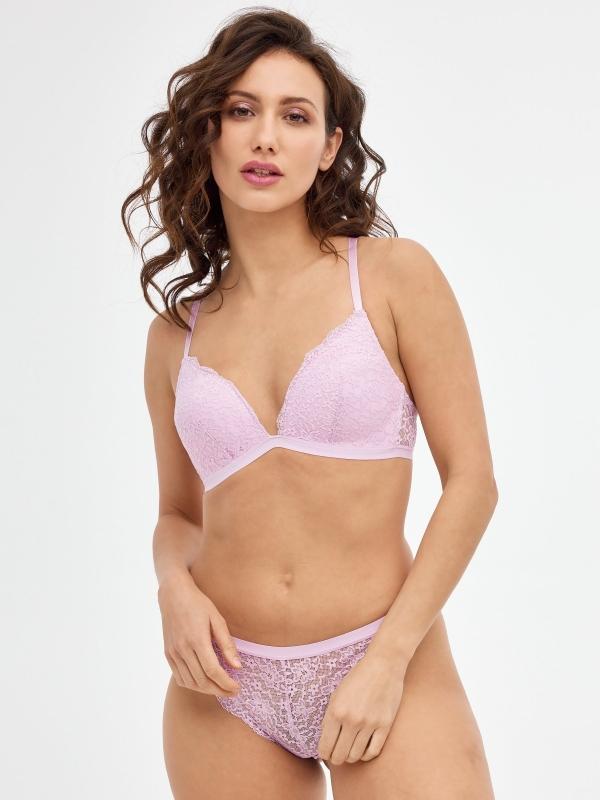 In side Braguita brasileña rosa encaje