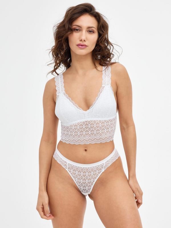 In side Braguita clasica encaje blanco