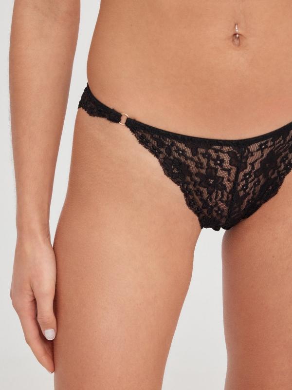 In Side Braguita Encaje Negra