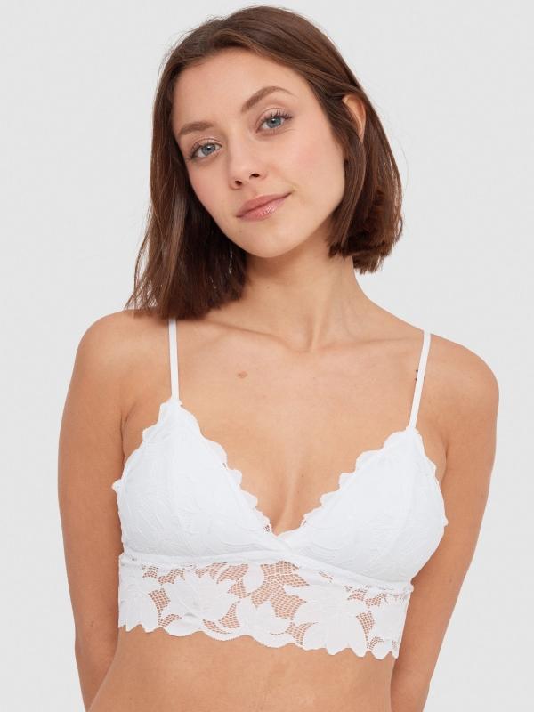 In Side Bralette De Encjae Blanco