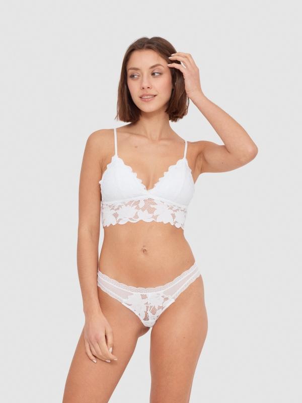 In Side Bralette De Encjae Blanco