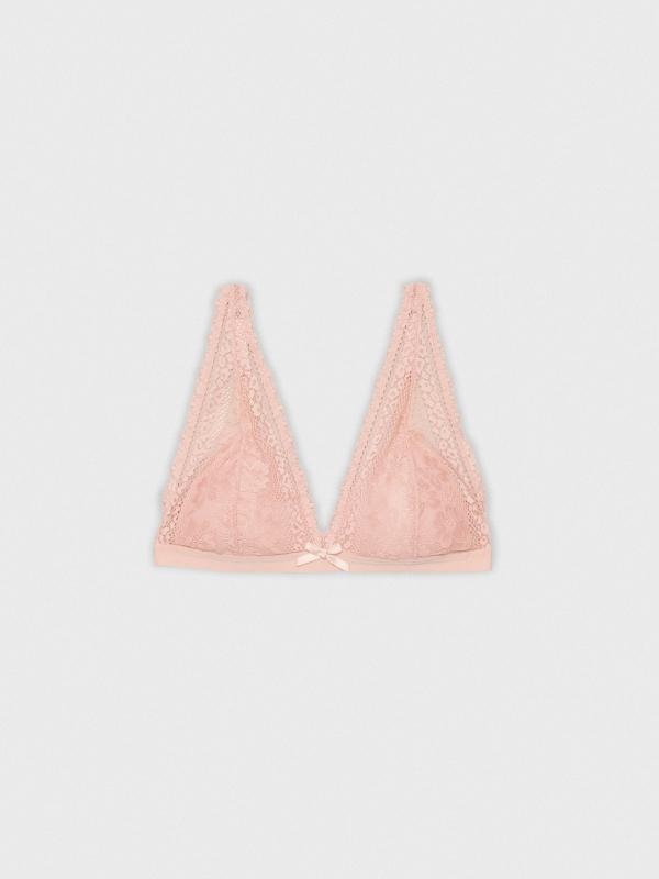 In Side Bralette Rosa De Encaje
