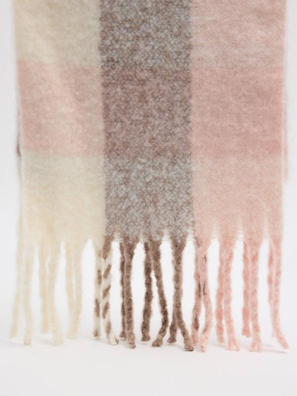In Side Bufanda Cuadros Beige Y Rosa