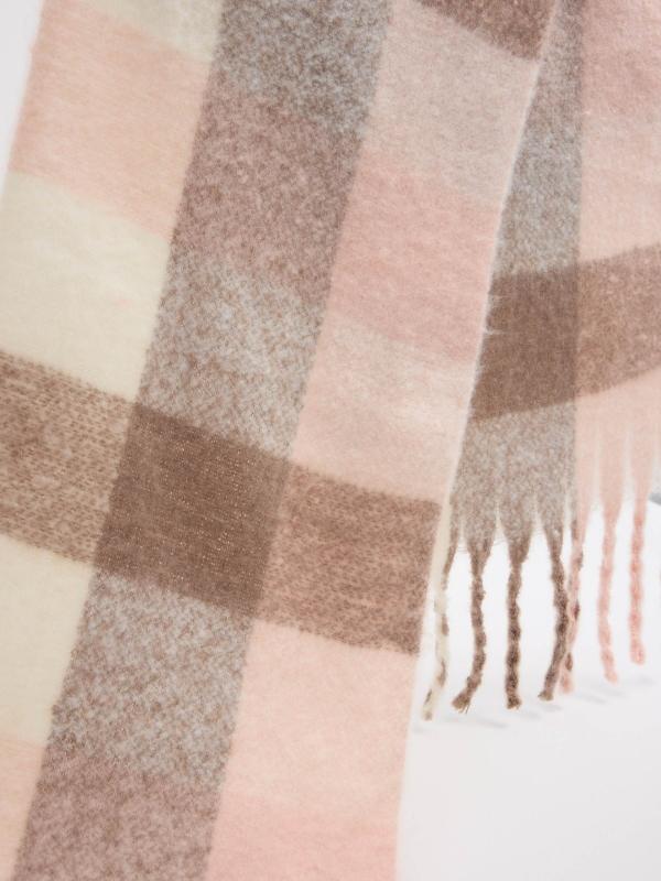 In Side Bufanda Cuadros Beige Y Rosa