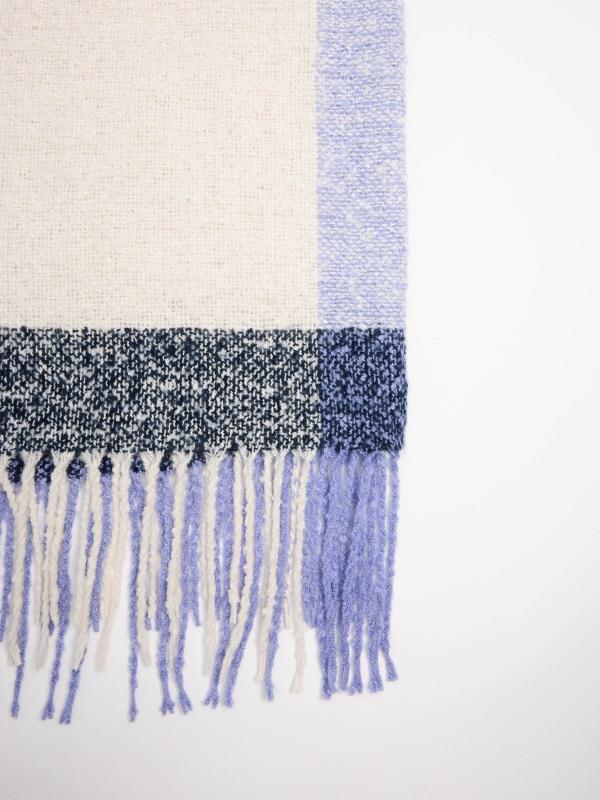 In Side Bufanda Cuadros Flecos Azules