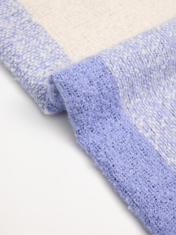 In Side Bufanda Cuadros Flecos Azules