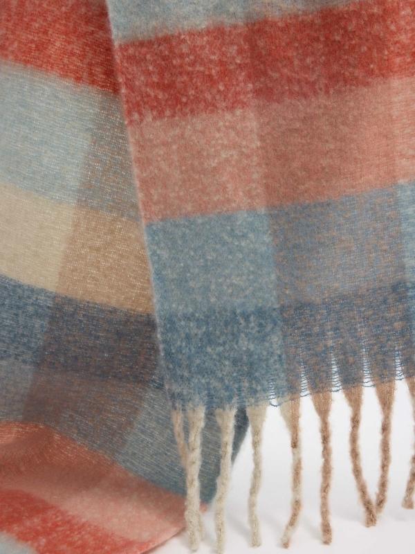 In Side Bufanda Cuadros Multicolor Rosa Y Azul