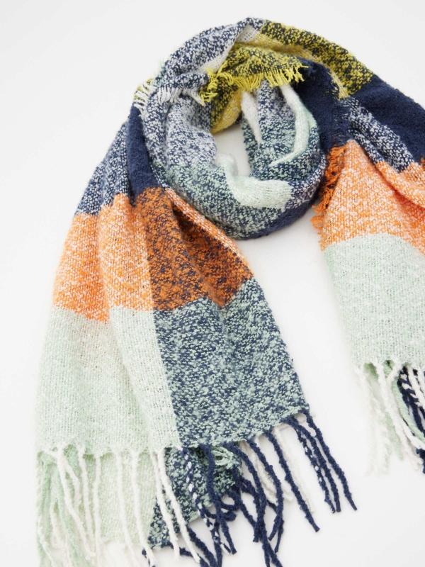 In Side Bufanda De Cuadros Con Flecos