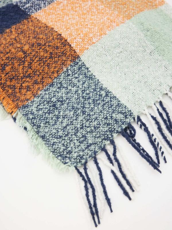 In Side Bufanda De Cuadros Con Flecos