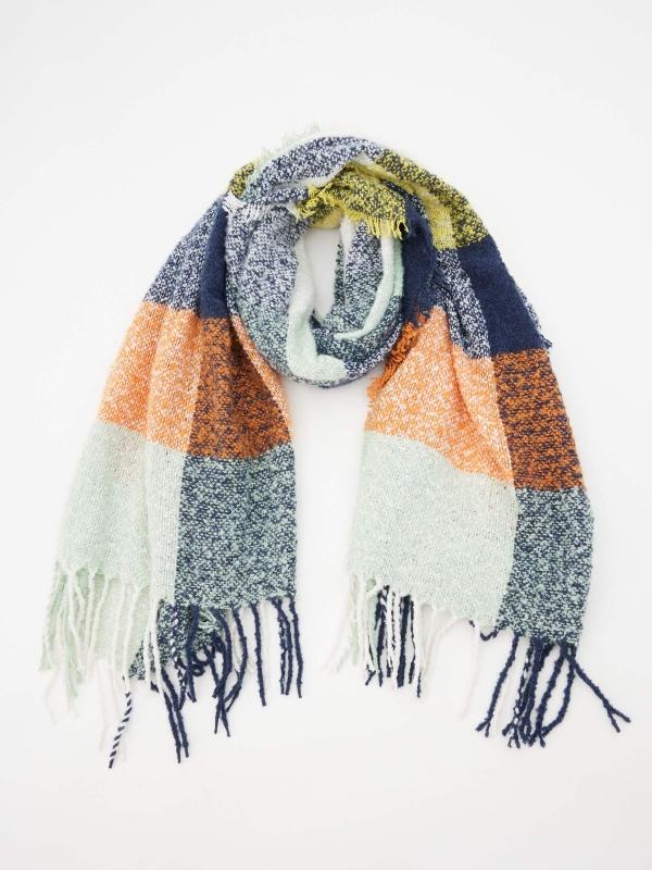 In Side Bufanda De Cuadros Con Flecos