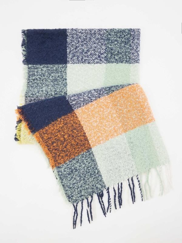 In side Bufanda de cuadros con flecos