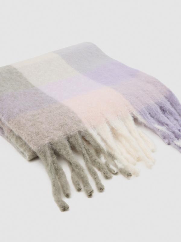 In Side Bufanda Gris Y Violeta