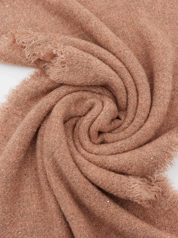 In Side Bufanda Marrón Con Lentejuelas