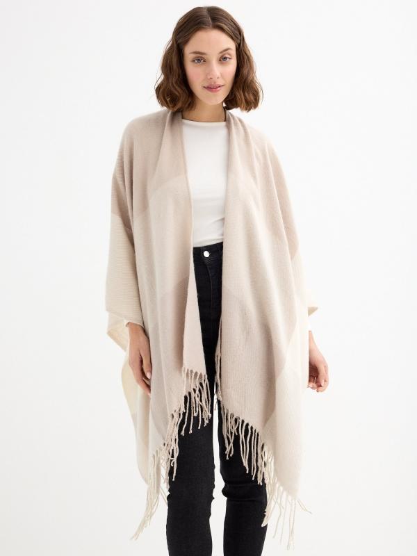 In Side Bufanda Poncho Rayas