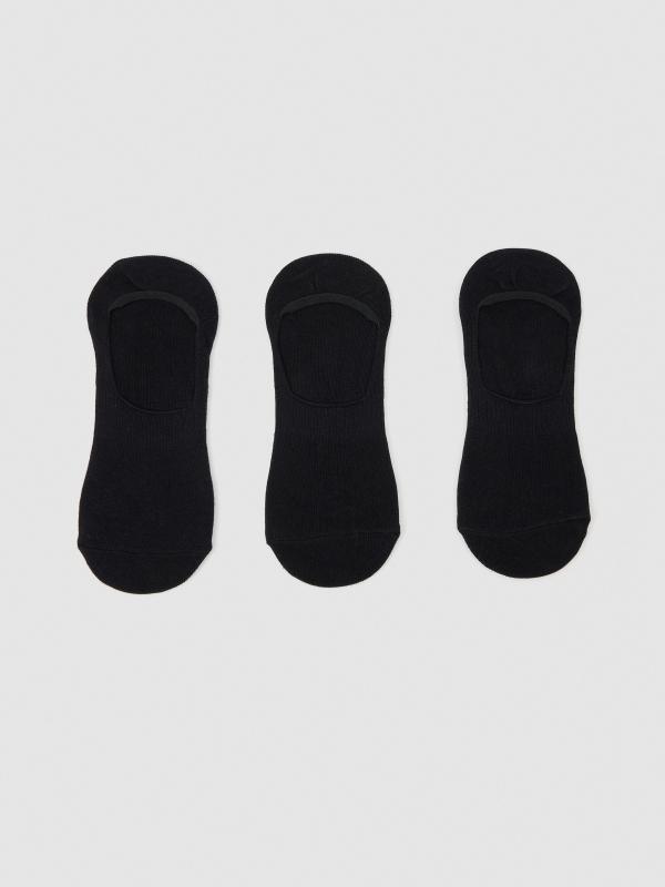 In side Calcetines pinkies negros (3 pares)