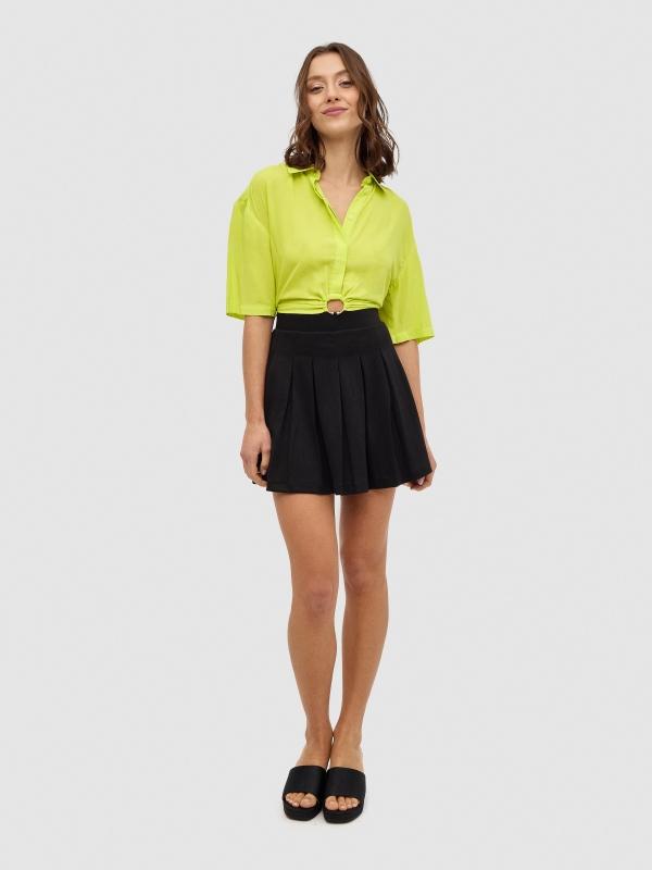 In Side Camisa Crop Anilla