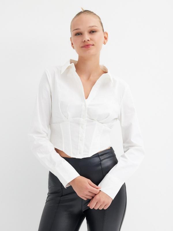 In side Camisa crop corsé