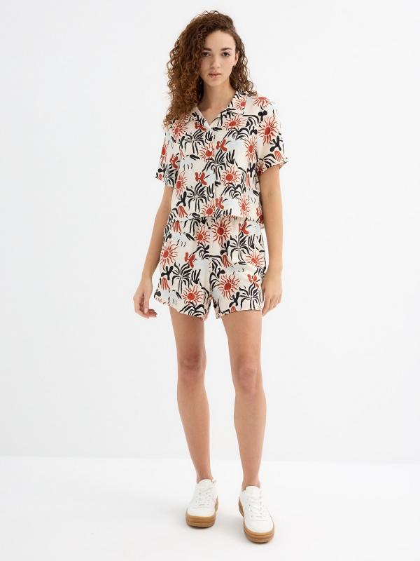 In Side Camisa Crop Veraniega