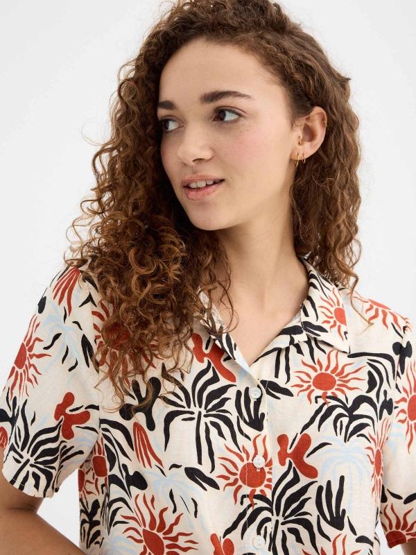 In Side Camisa Crop Veraniega