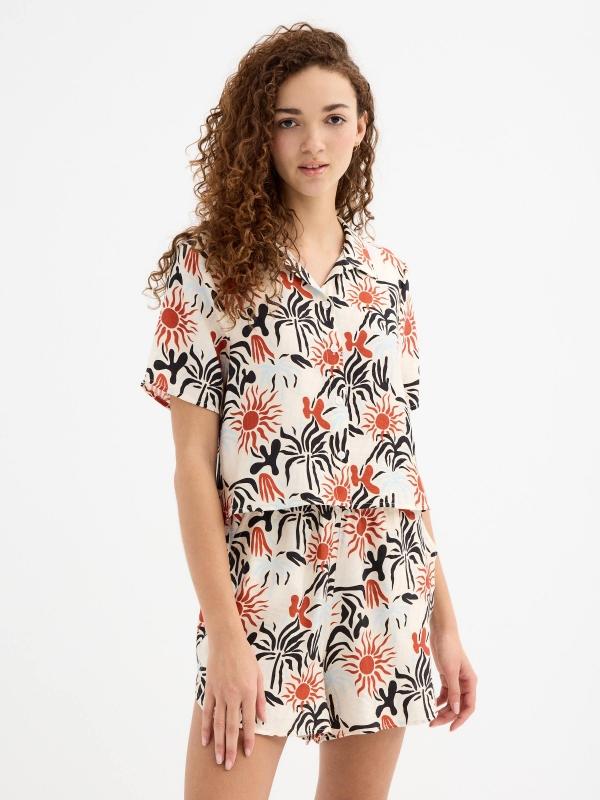 In side Camisa crop veraniega